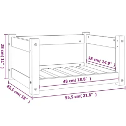 MAISON EXCLUSIVE - Lit pour chien marron miel 55,5x45,5x28 cm bois massif de pin