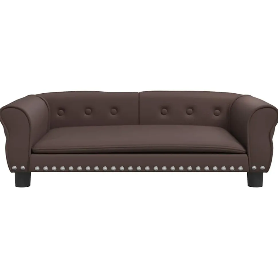 MAISON EXCLUSIVE - Lit pour chien marron 95x55x30 cm similicuir