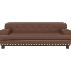 MAISON EXCLUSIVE - Lit pour chien marron 90x53x30 cm similicuir