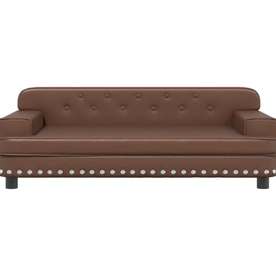 MAISON EXCLUSIVE - Lit pour chien marron 90x53x30 cm similicuir