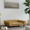 MAISON EXCLUSIVE - Lit pour chien marron 70x48x22 cm velours