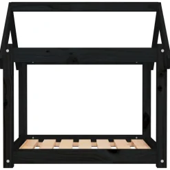 MAISON EXCLUSIVE - Lit pour chien noir 71x55x70 cm bois de pin solide