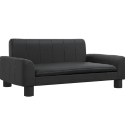 MAISON EXCLUSIVE - Lit pour chien noir 70x45x30 cm similicuir