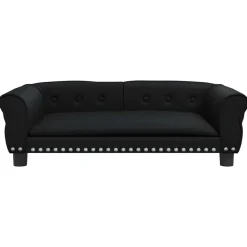 MAISON EXCLUSIVE - Lit pour chien noir 95x55x30 cm similicuir