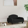 MAISON EXCLUSIVE - Lit pour chien noir 50x40x30 cm tissu