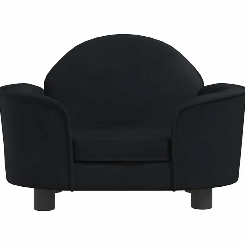 MAISON EXCLUSIVE - Lit pour chien noir 66x40x45 cm velours