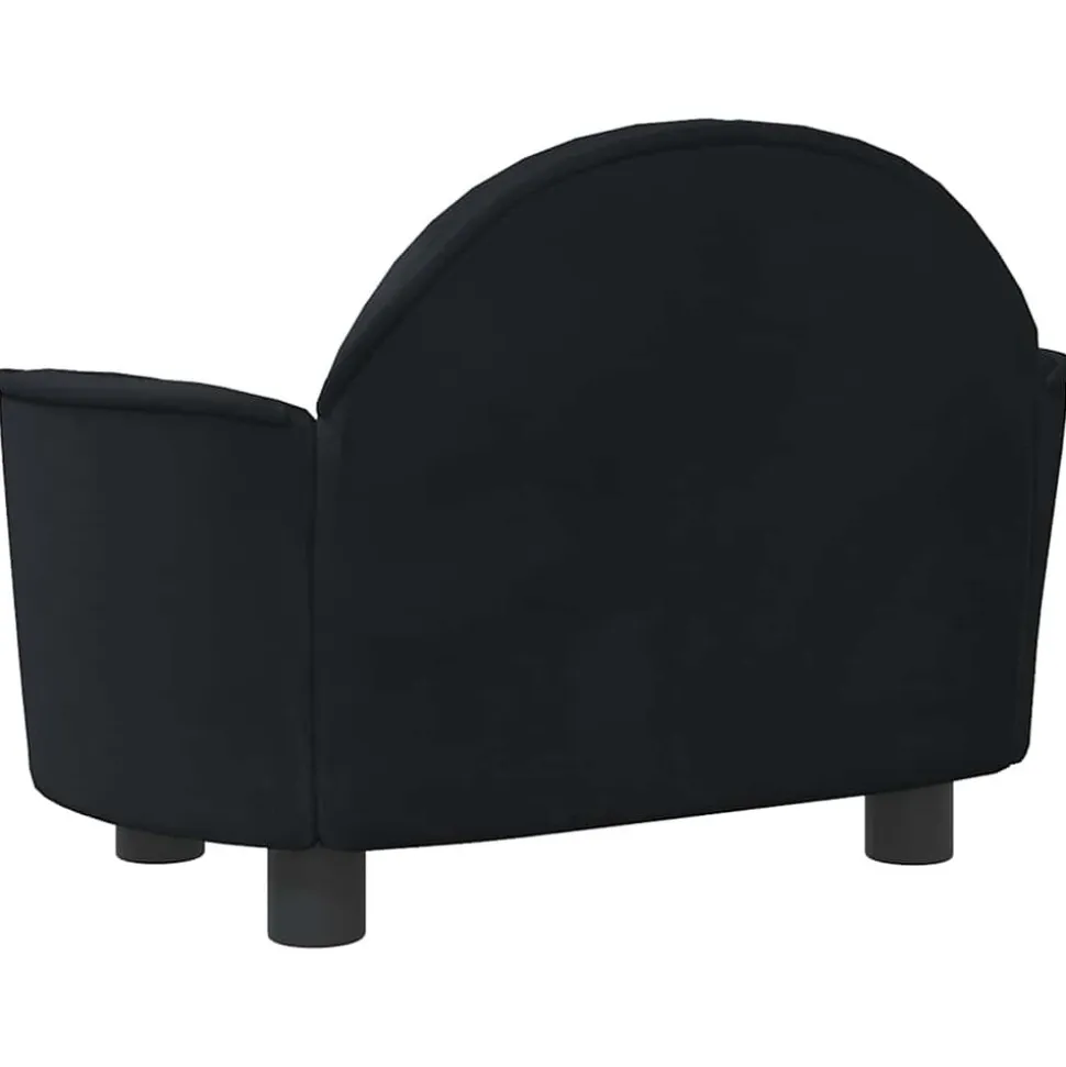 MAISON EXCLUSIVE - Lit pour chien noir 66x40x45 cm velours