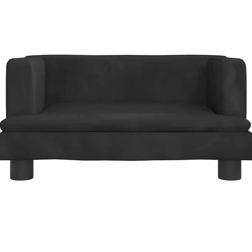 MAISON EXCLUSIVE - Lit pour chien noir 60x40x30 cm velours