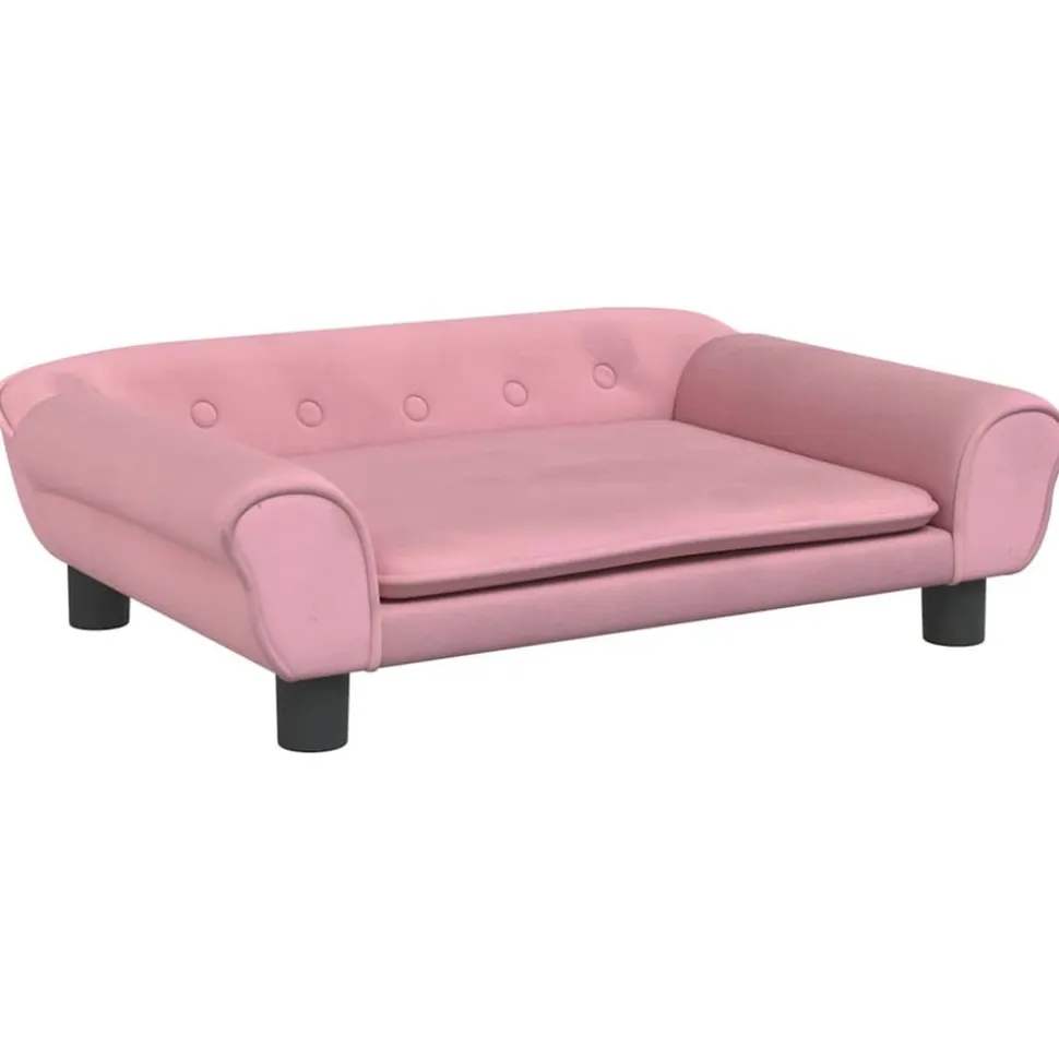MAISON EXCLUSIVE - Lit pour chien rose 70x48x22 cm velours