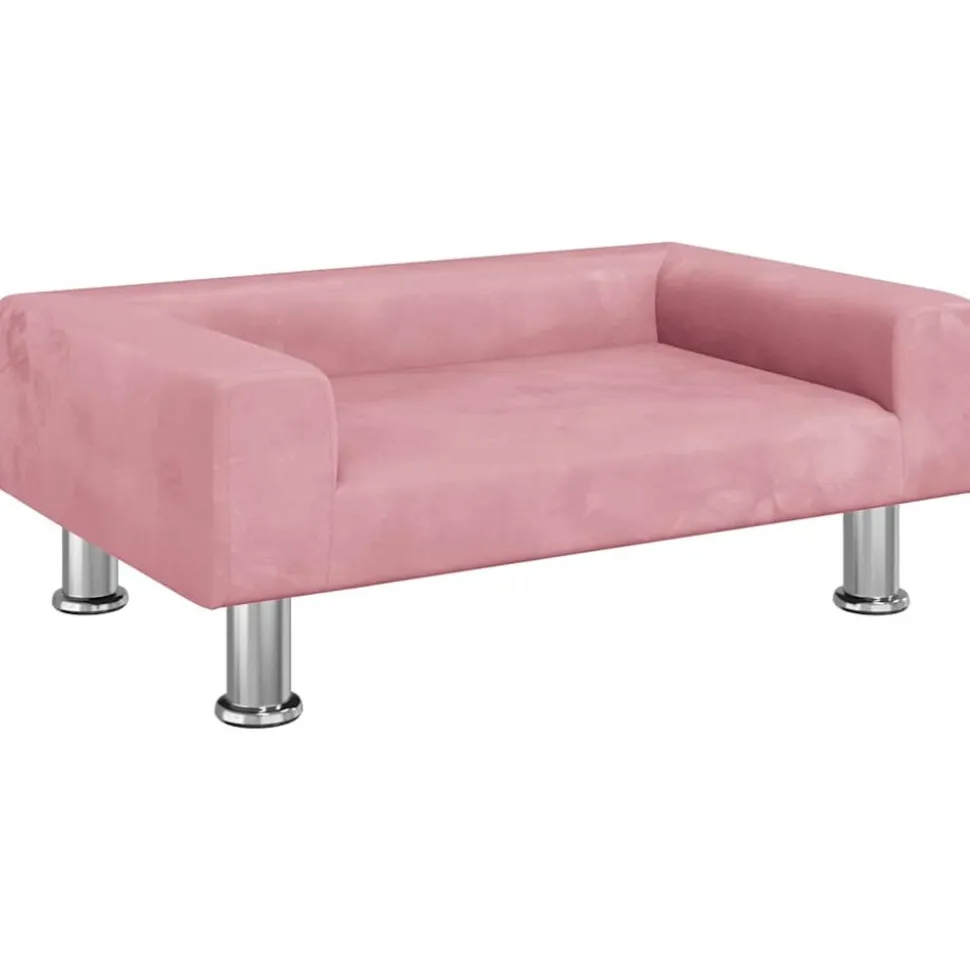 MAISON EXCLUSIVE - Lit pour chien rose 70x45x26,5 cm velours