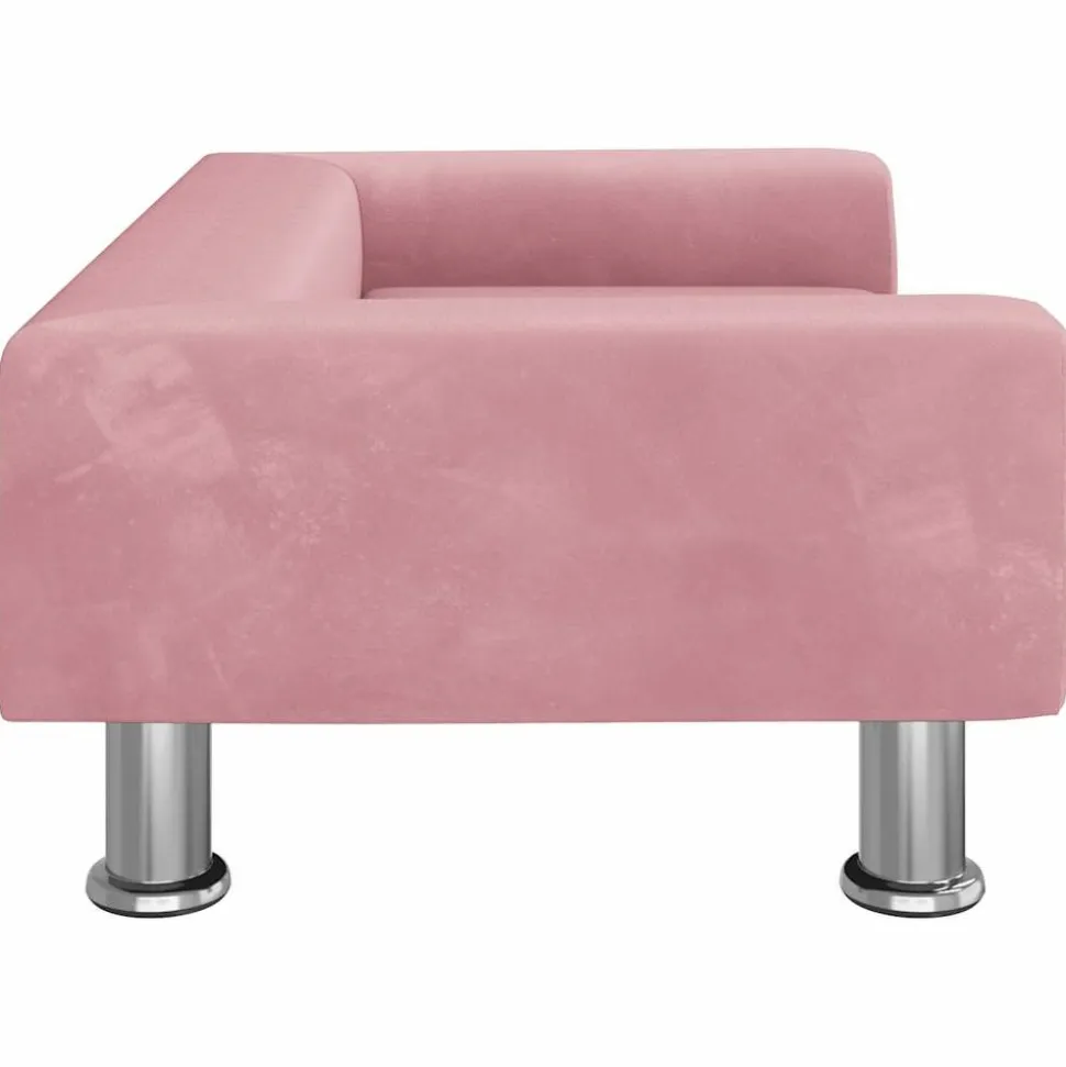 MAISON EXCLUSIVE - Lit pour chien rose 70x45x26,5 cm velours