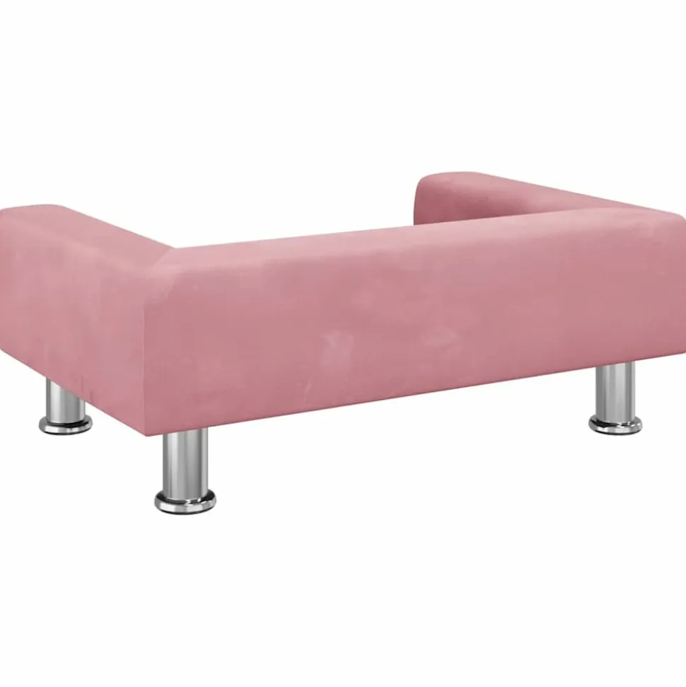 MAISON EXCLUSIVE - Lit pour chien rose 70x45x26,5 cm velours