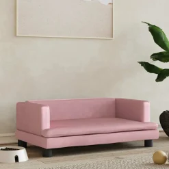 MAISON EXCLUSIVE - Lit pour chien rose 80x45x30 cm velours