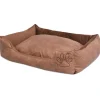 MAISON EXCLUSIVE - Lit pour chiens avec coussin cuir artificiel pu taille m beige