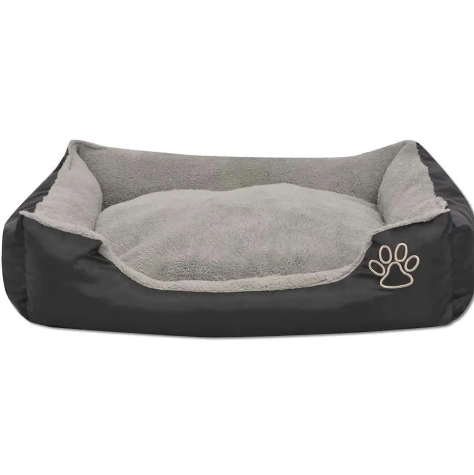 MAISON EXCLUSIVE - Lit pour chiens avec coussin rembourré taille l noir