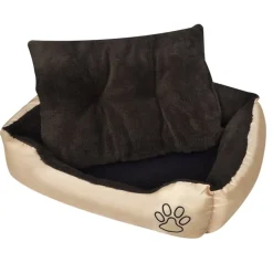 MAISON EXCLUSIVE - Lit pour chiens beige et marron xxl