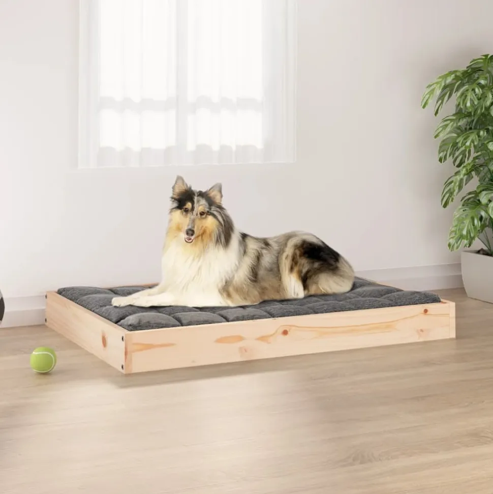 MAISON EXCLUSIVE - Lit pour chien 91,5x64x9 cm bois de pin solide
