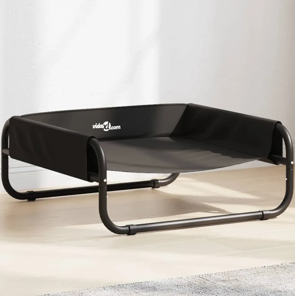 MAISON EXCLUSIVE - Lit surélevé pour chien anthracite tissu oxford et acier