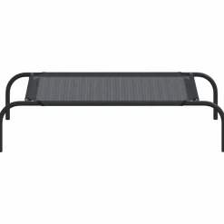 MAISON EXCLUSIVE - Lit surélevé pour chien noir s textilène