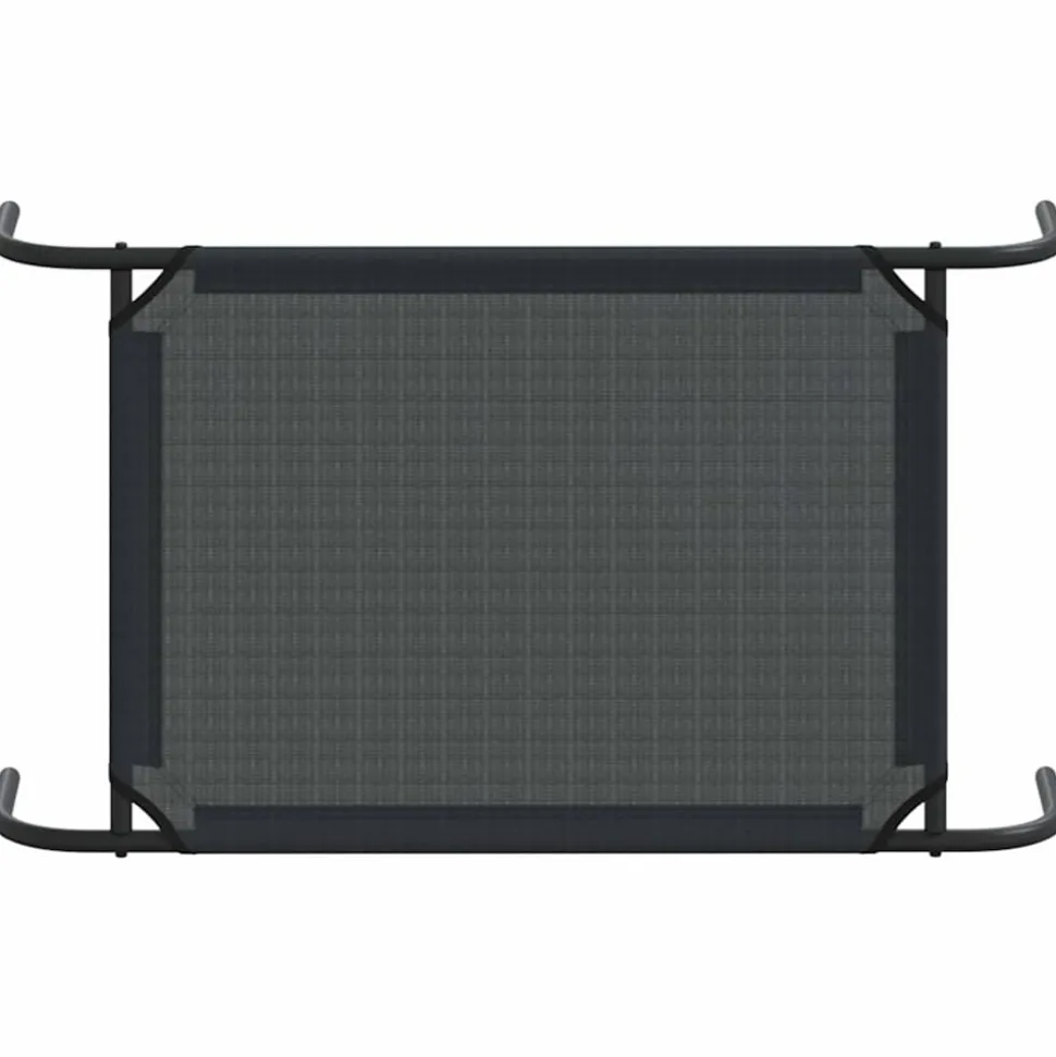 MAISON EXCLUSIVE - Lit surélevé pour chien noir s textilène