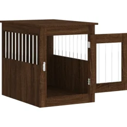 MAISON EXCLUSIVE - Meuble de cage pour chiens chêne marron 55x75x65 cm