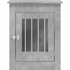 MAISON EXCLUSIVE - Meuble de cage pour chiens gris béton 55x80x68 cm