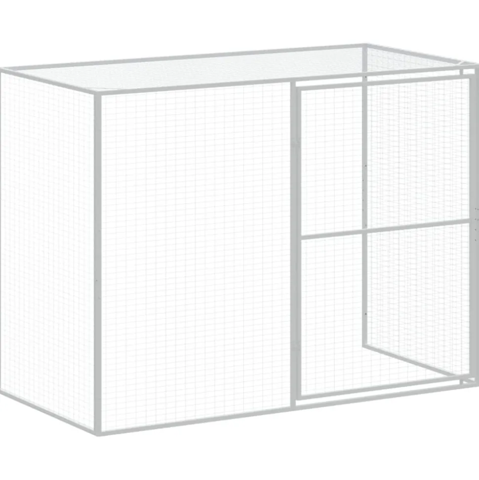 MAISON EXCLUSIVE - Niche pour chien avec cour anthracite 214x865x181 cm