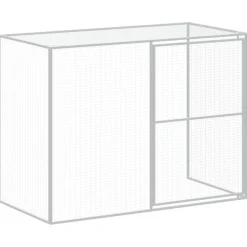MAISON EXCLUSIVE - Niche pour chien avec cour anthracite 214x457x181 cm