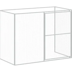 MAISON EXCLUSIVE - Niche pour chien avec cour anthracite 214x457x181 cm