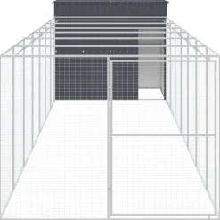 MAISON EXCLUSIVE - Niche pour chien avec cour anthracite 214x865x181 cm