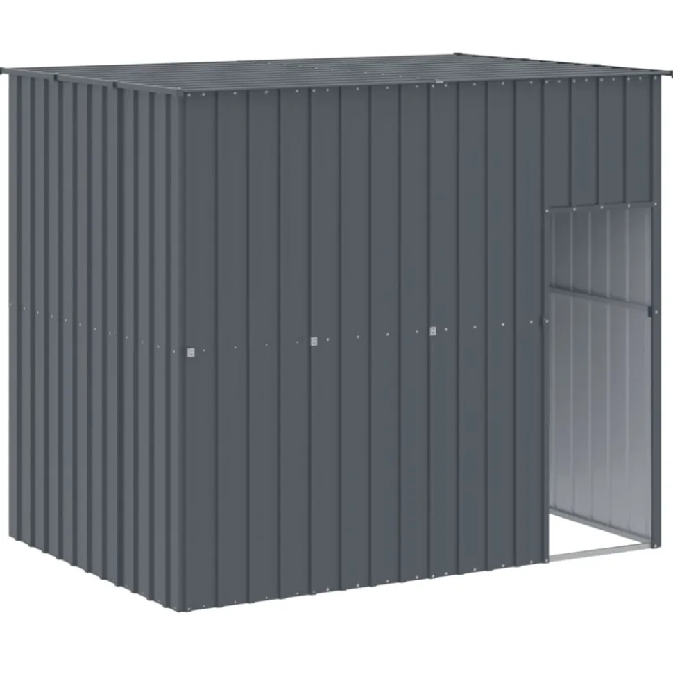 MAISON EXCLUSIVE - Niche pour chien avec cour anthracite 214x865x181 cm