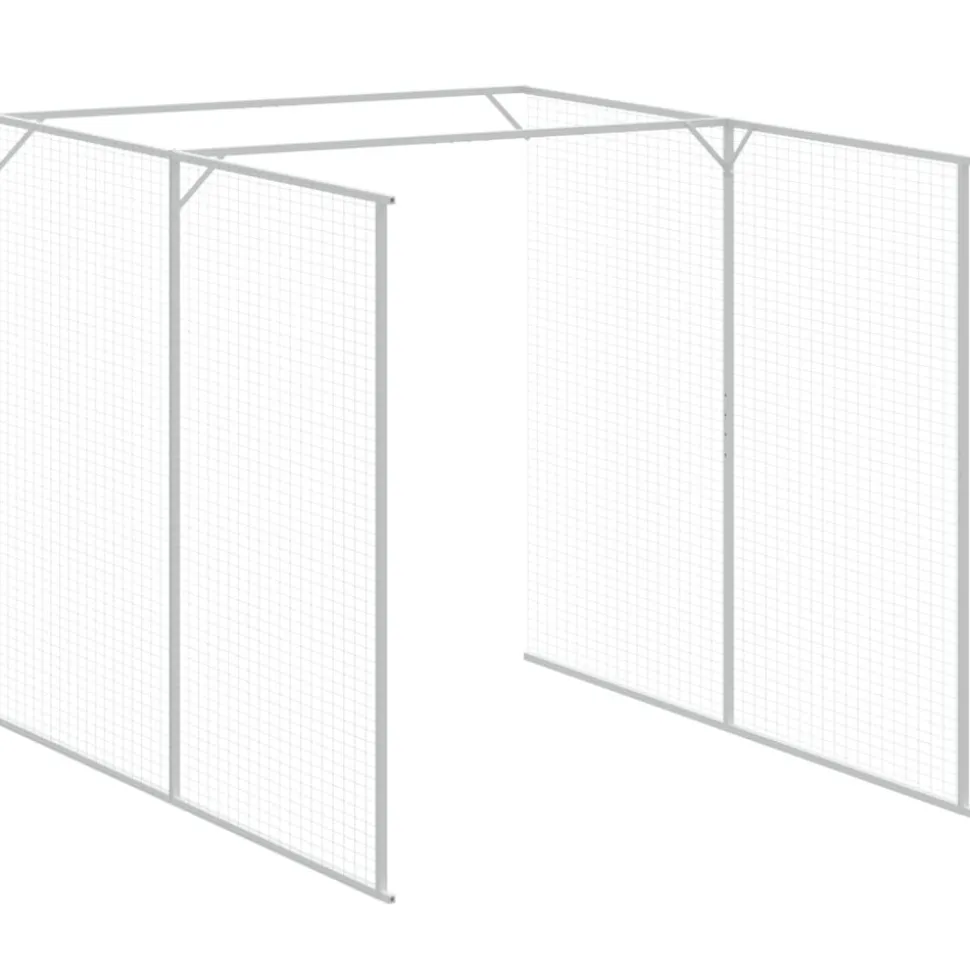 MAISON EXCLUSIVE - Niche pour chien avec cour gris clair 165x455x181 cm