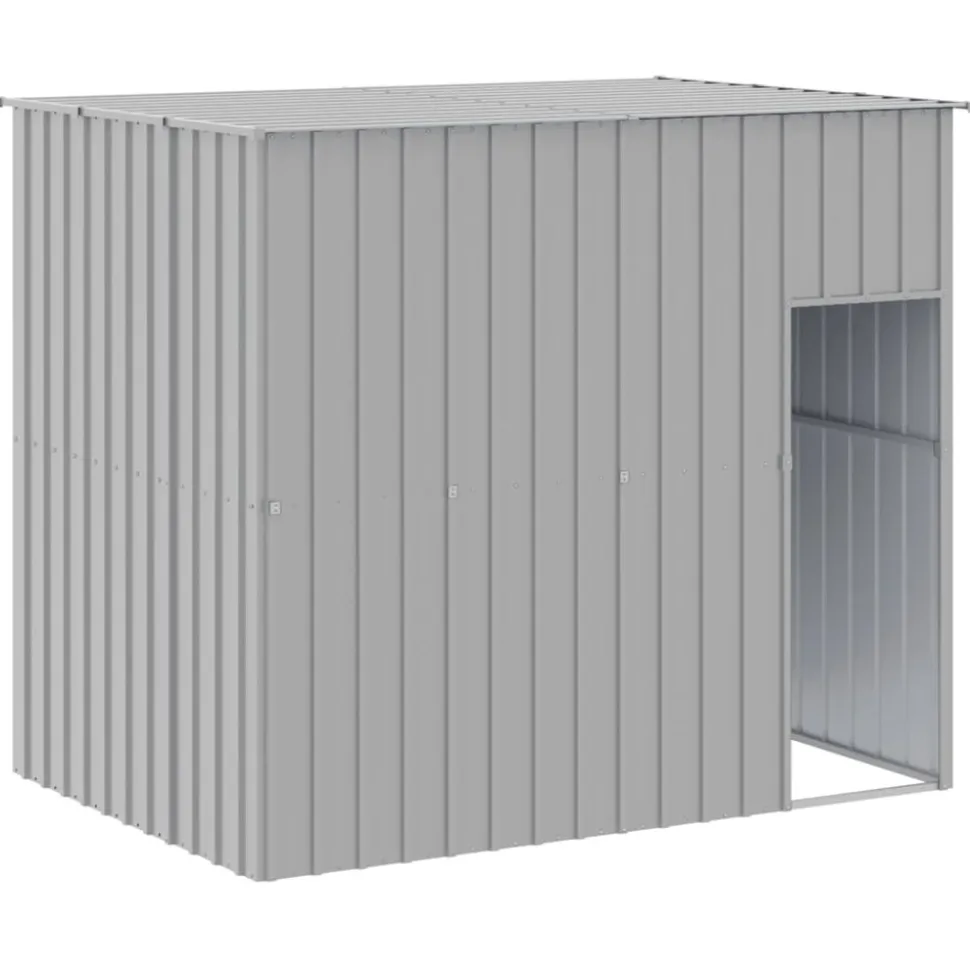 MAISON EXCLUSIVE - Niche pour chien avec cour gris clair 214x865x181 cm