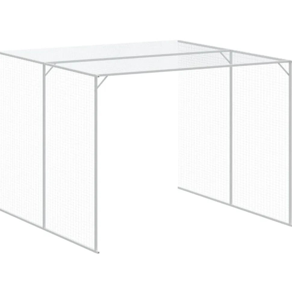 MAISON EXCLUSIVE - Niche pour chien avec cour gris clair 214x457x181 cm