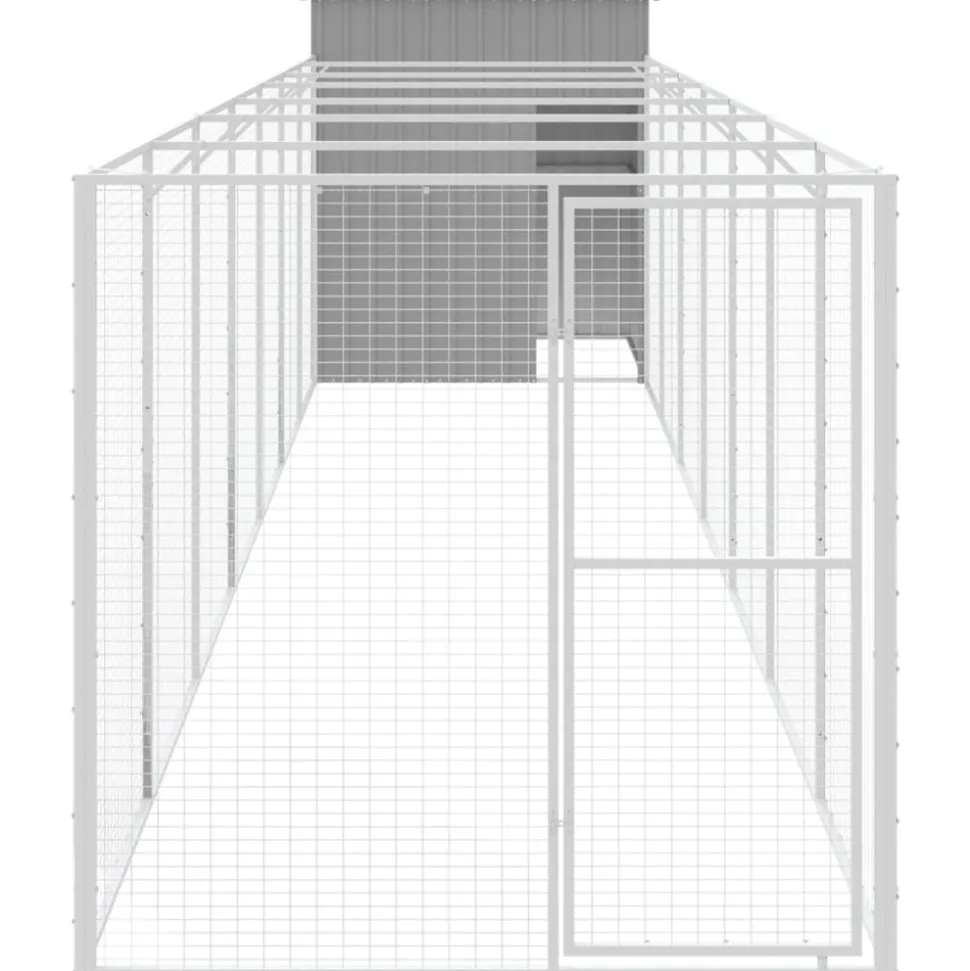 MAISON EXCLUSIVE - Niche pour chien avec cour gris clair 165x863x181 cm