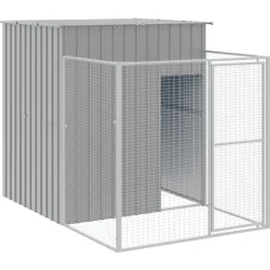MAISON EXCLUSIVE - Niche pour chien avec cour gris clair 165x863x181 cm