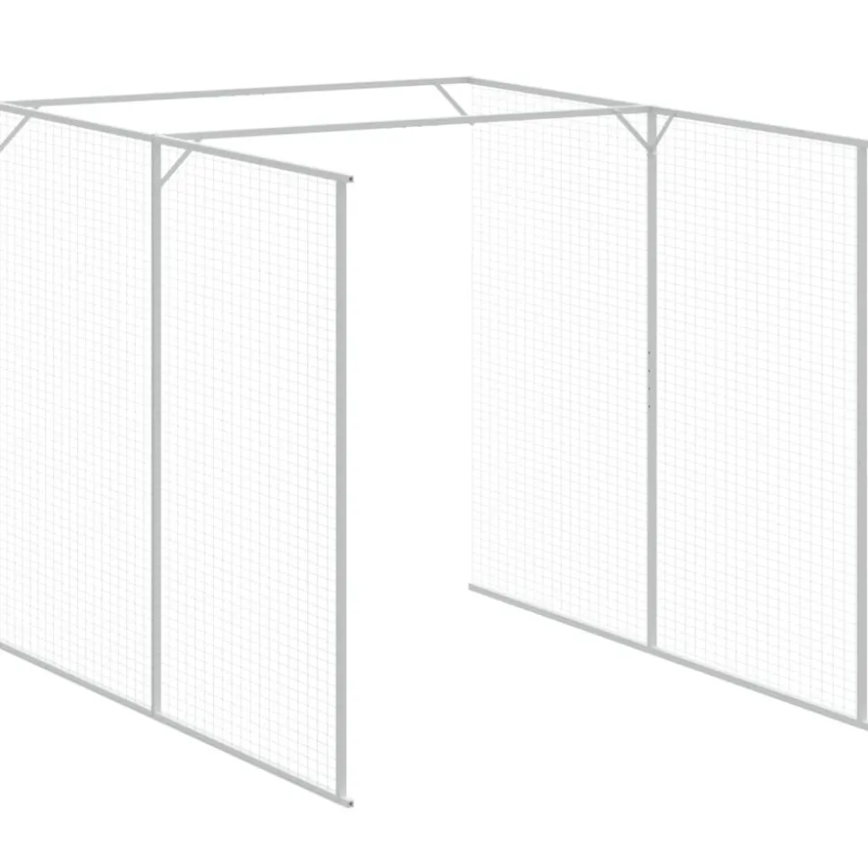 MAISON EXCLUSIVE - Niche pour chien avec cour gris clair 165x863x181 cm