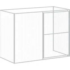 MAISON EXCLUSIVE - Niche pour chien avec cour gris clair 214x1273x181 cm