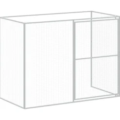 MAISON EXCLUSIVE - Niche pour chien avec cour gris clair 214x1069x181 cm