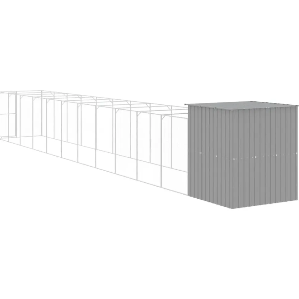 MAISON EXCLUSIVE - Niche pour chien avec cour gris clair 165x1271x181 cm