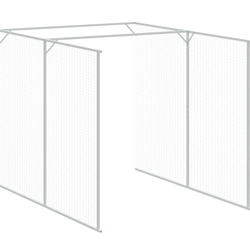 MAISON EXCLUSIVE - Niche pour chien avec cour gris clair 165x1271x181 cm