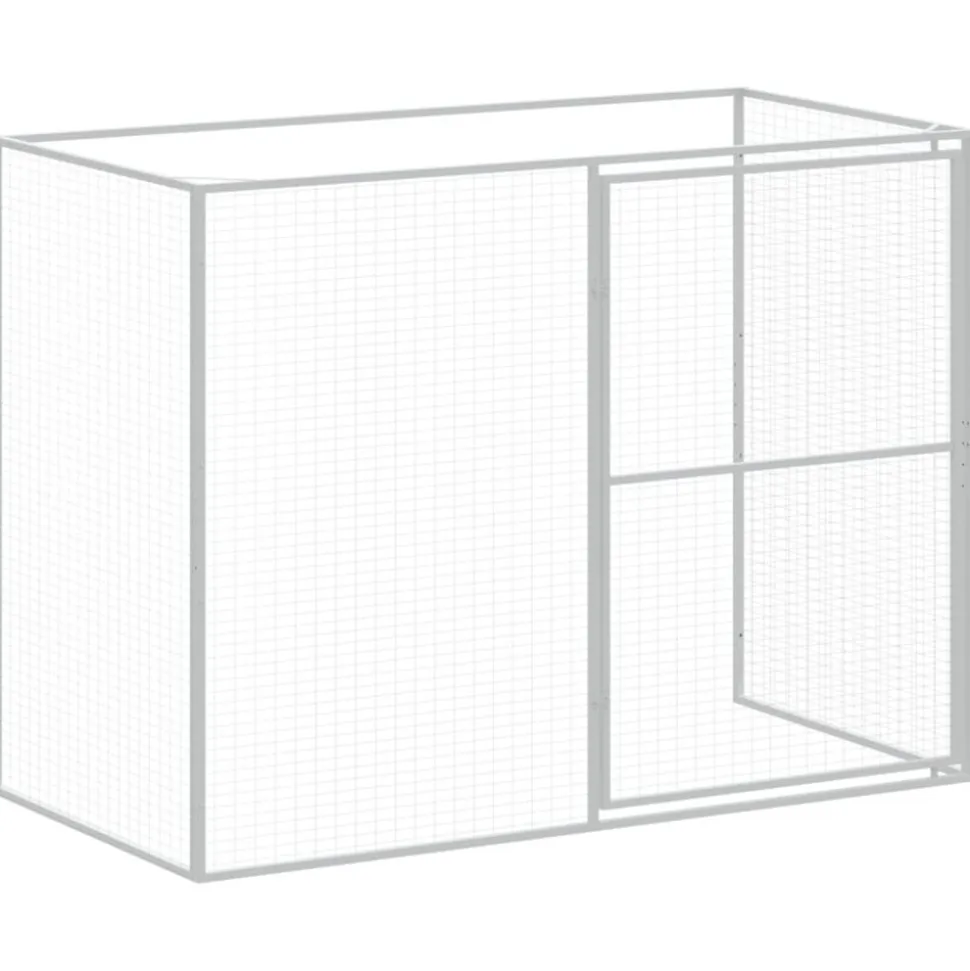 MAISON EXCLUSIVE - Niche pour chien avec cour gris clair 214x253x181 cm