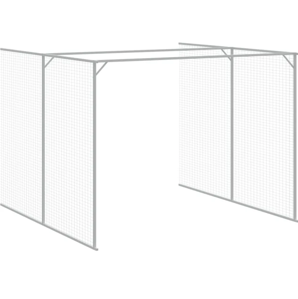 MAISON EXCLUSIVE - Niche pour chien avec cour gris clair 214x661x181 cm