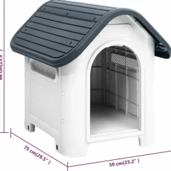 MAISON EXCLUSIVE - Niche pour chien gris 59x75x66 cm polypropylène