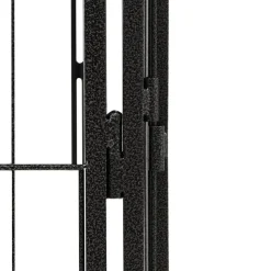 MAISON EXCLUSIVE - Parc pour chien 4 panneaux noir 100x50cm acier enduit de poudre