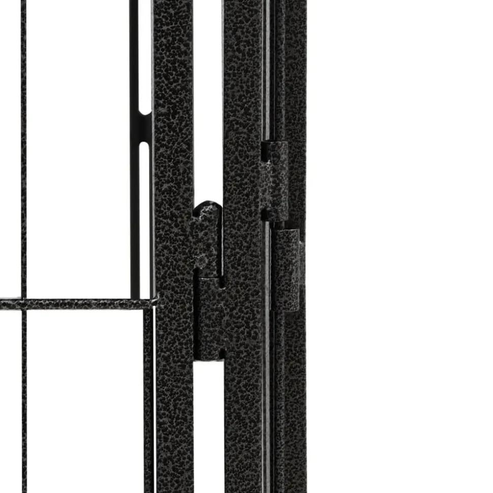 MAISON EXCLUSIVE - Parc pour chien 4 panneaux noir 100x50cm acier enduit de poudre