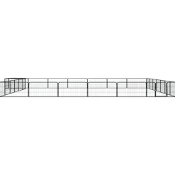 MAISON EXCLUSIVE - Parc pour chien 28panneaux noir 100x50cm acier enduit de poudre