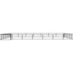 MAISON EXCLUSIVE - Parc pour chien 28panneaux noir 100x50cm acier enduit de poudre