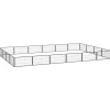 MAISON EXCLUSIVE - Parc pour chien 20panneaux noir 100x50cm acier enduit de poudre