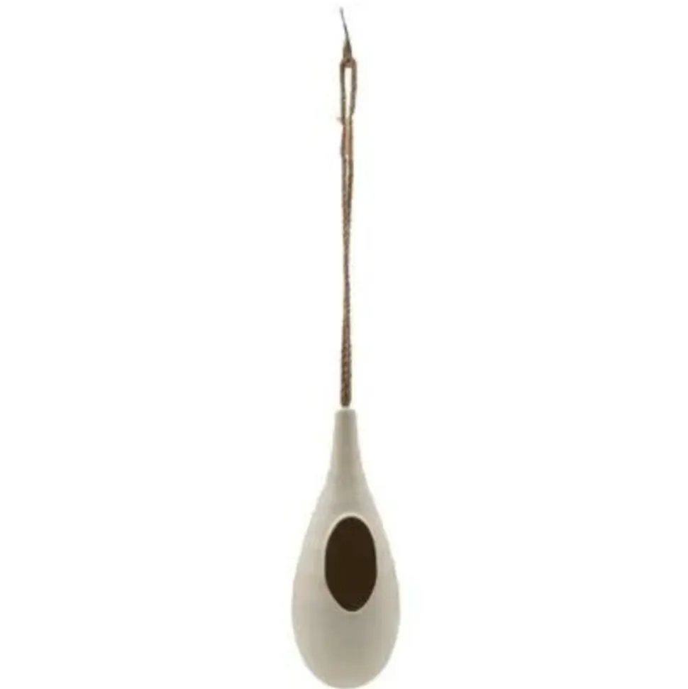 Mangeoire oiseaux bambou (goutte blanc)